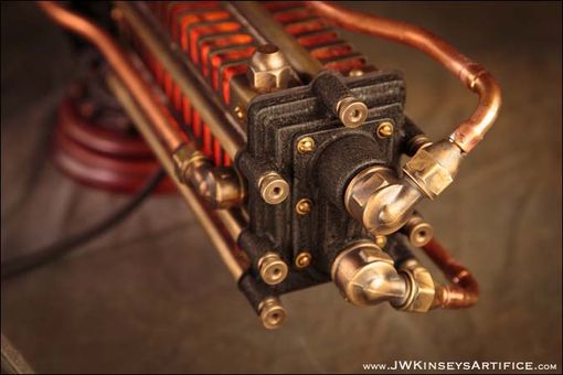 Custom Made The Photonic Siphuncle Primary: A Hand-Made Steampunk Styled Lamp