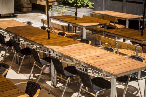 Custom Made Restaurant Outdoor Patio Tables And Benches