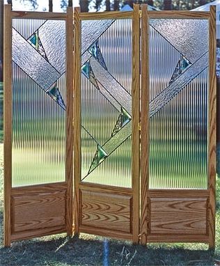 Custom Made Stained Glass Room Divider