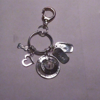 Custom Made Charm Bracelet Key Chain Sterling Silver