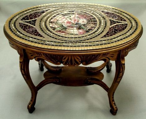 Custom Made Oval Mosaic Table