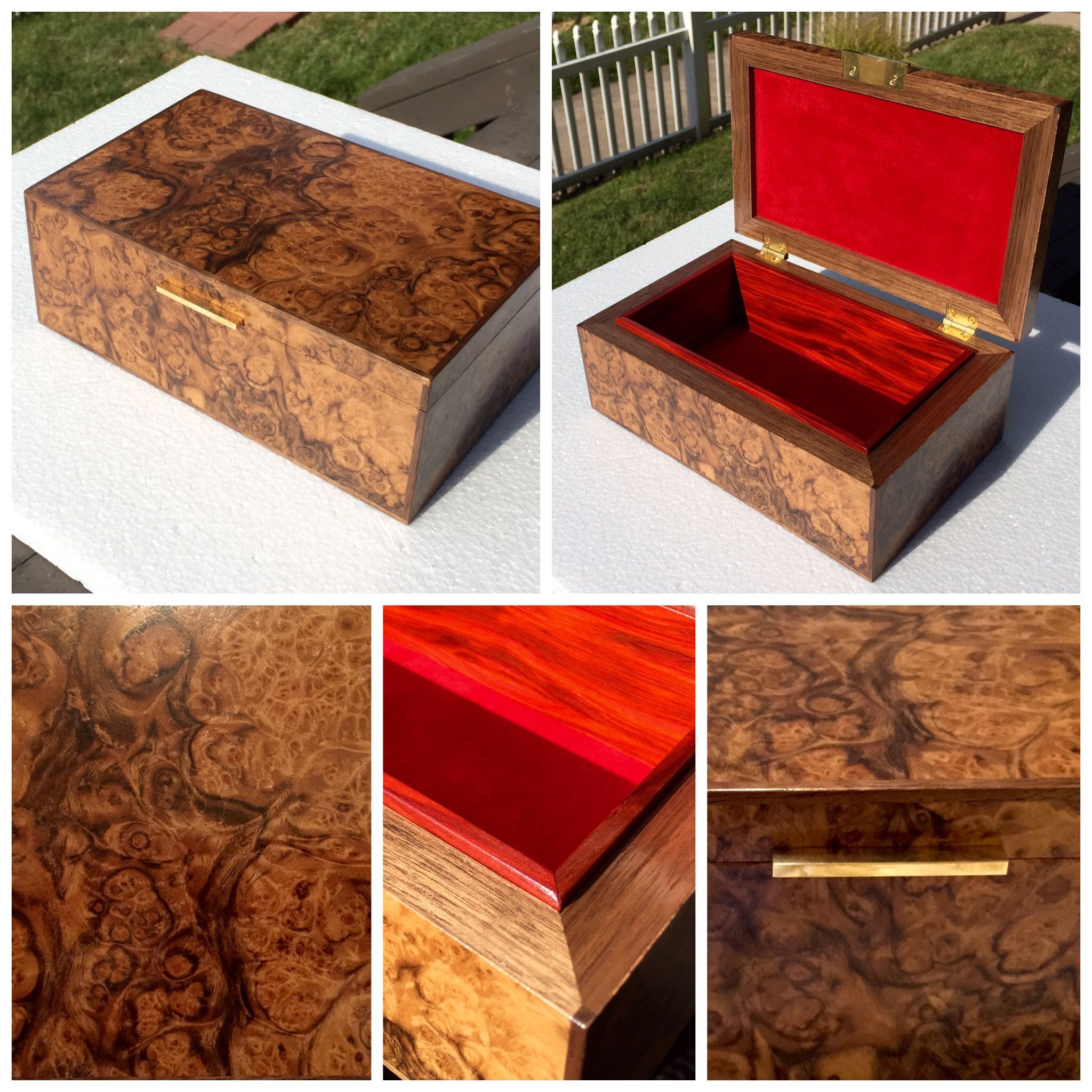 Wood Box, Walnut Jewelry Box,make up Box, Storage Wood Box