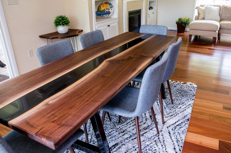 epoxy dining room table