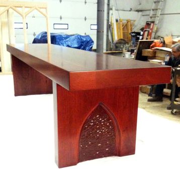 Custom Made 6 Cherry Wood Benches For Cemetery Mausoleum