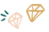 Illustration of two diamomnds