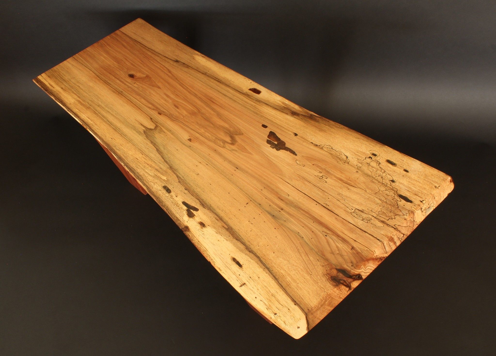 Hand Made Spalted Maple Slab Coffee Table On Sapele Legs by Daniel