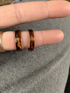 Custom Made Burnt Wood Steam Bentwood Cathedral Or Straight Grain Maple Ring