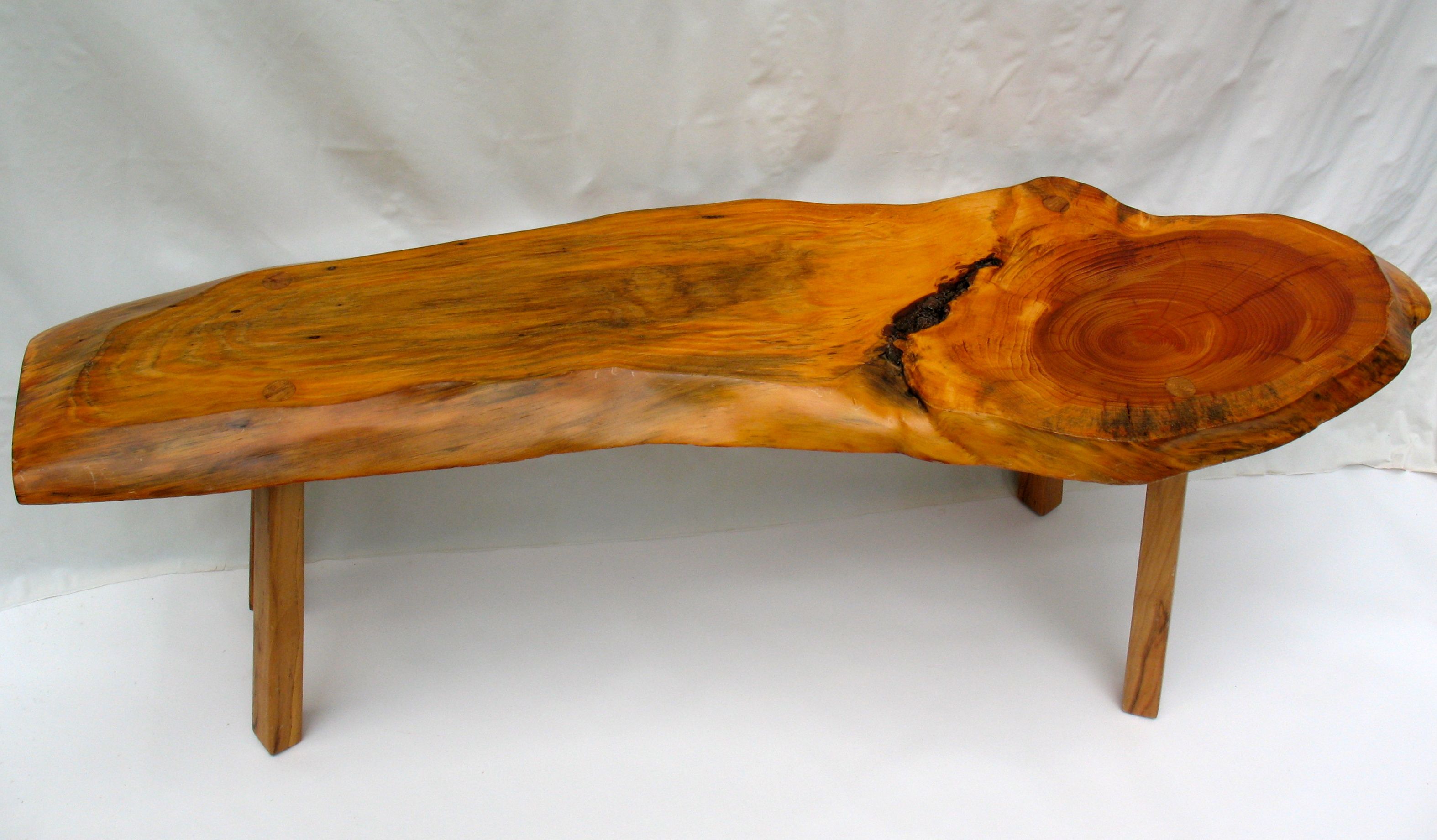 Hand Crafted Slab Bench by White Dove Woodworking Llc