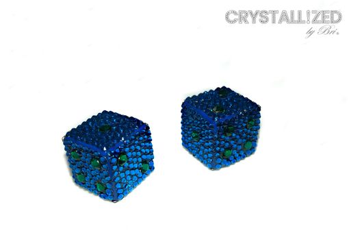 Custom Made Crystallized Dice Pair Game Size Any Color Bling European Crystals Bedazzled