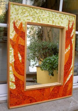 Custom Made Wall Decor Mirror In Fire