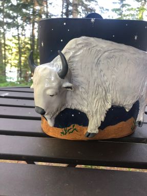 Custom Made White Buffalo Cremation Urn