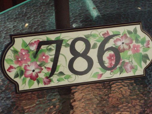 Custom Made Hand Painted House Number Sign Or Address Sign