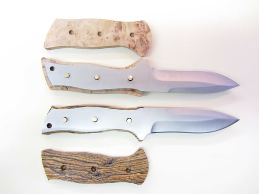 Custom Made Spear Point Hunter's - Stainless Steel Blade - Big Leaf Maple Burl Wood Handle