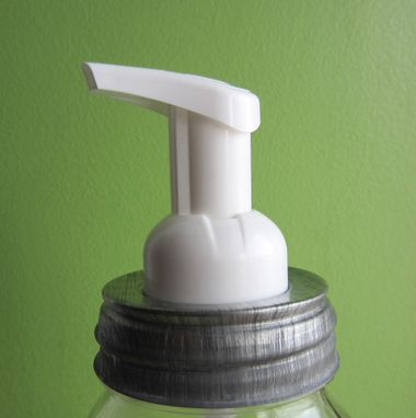 Custom Made Upcycled Ball Mason Quart Jar Foaming Soap Dispenser