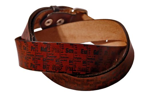 Custom Made Periodic Table Of Elements Leather Belt