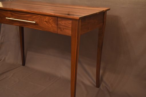 Custom Made Walnut Bow-Front Writing Desk