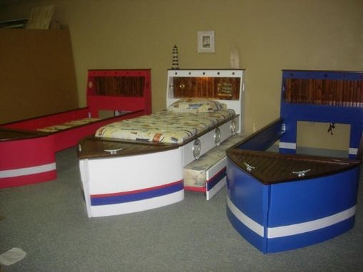 Custom Made Boat Bed Two Color Stripe