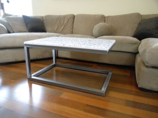 Custom Made Cantilevered Concrete Coffee Table