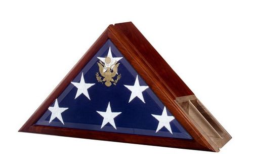 Custom Made Flag Case Profile With A Built-In Urn Compartment