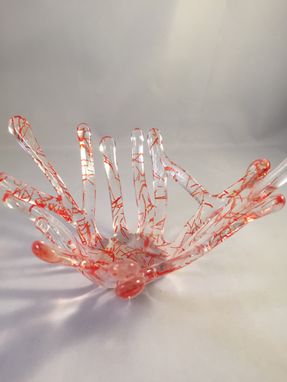 Custom Made Red Confetti Coral Candle Holders