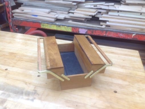 Custom Made Oak Tool Box, Art Hobby Box