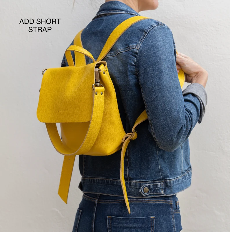 Buy Hand Crafted Leather Mini Backpack Smooth Full Grain Leather Gift