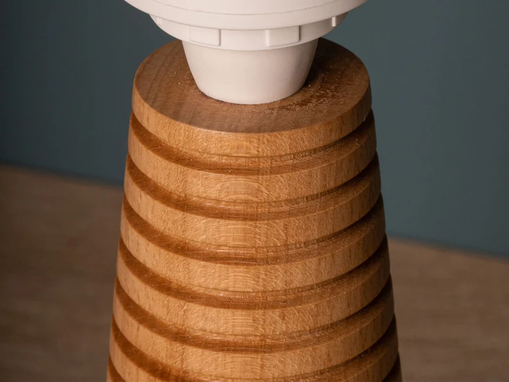 Custom Made Table Lamp Cone  Wood Table Lamp  Bedside Lamp