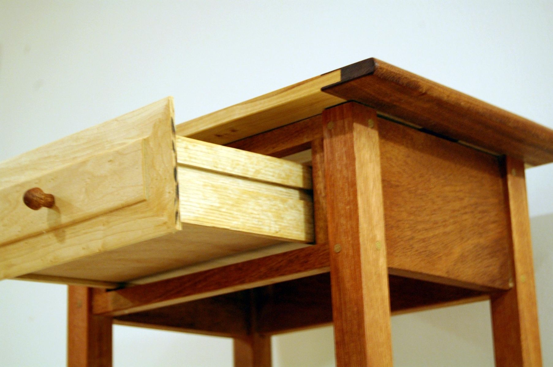 Buy Custom Made Shaker Style Mahogany And Maple Nightstand With Drawer