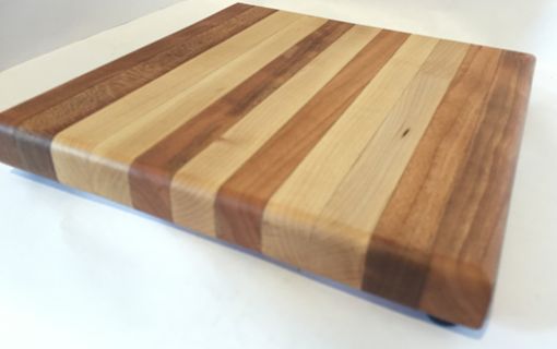 Custom Made Cutting Board - Cherry And Maple Natural Wooded Edge Grain | Chopping Board | 8x8