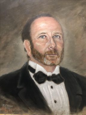 Custom Made Original Oil Painting On Board Portrait Of Tom