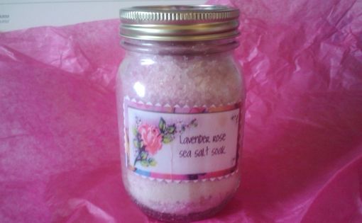 Custom Made Lavender Rose Sea Salt Soak
