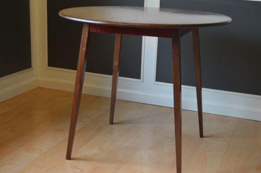Custom Made Solid Figured Walnut And Purple Heart Modern Round Dining Table