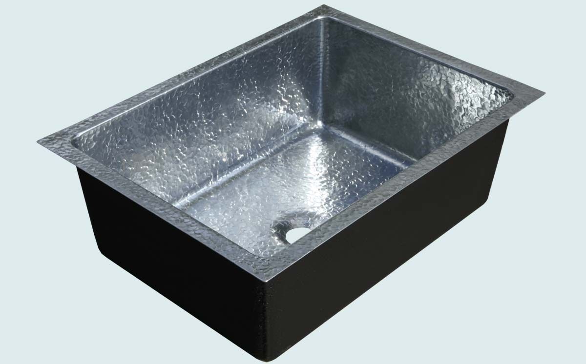 Hand Made Zinc Sink With Hammering & Semigloss Finish by Handcrafted Metal