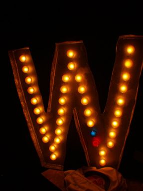 Custom Made Large Huge Vintage Marquee Art Letter Bulb Channel 3ft X 3ft Win Cubs Sox