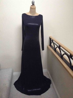 Custom Made Black Shinny Prom Dress