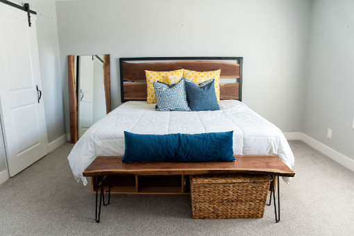 Custom Made Live Edge Wood Headboard, Queen Headboard, King Headboard, Floating Headboard, Hanging, Wall Mounted