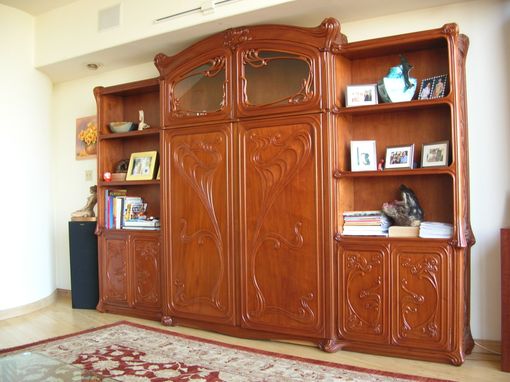 Custom Made Art Nouveau Media Cabinet