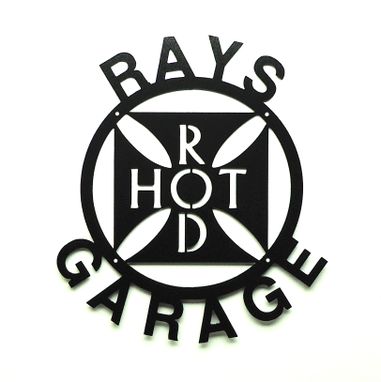 Custom Made Personalized Hot Rod Garage Metal Art Sign