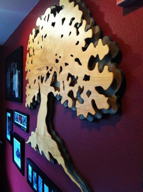 Custom Made Private Commission Layered Oak Tree Silhouette