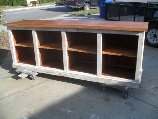 Custom Made Store Counter From Reclaimed Wood