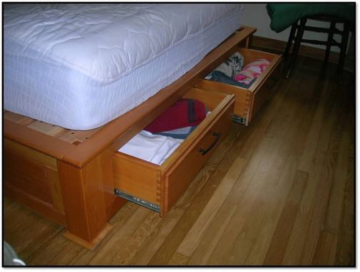 Custom Made Douglas Fir Bed For Houseboat