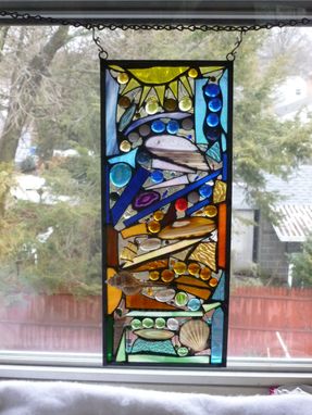 Custom Made Multicolored Stained Glass Mixed Media