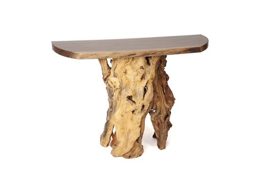Custom Made Walnut And Box Elder Hall Table
