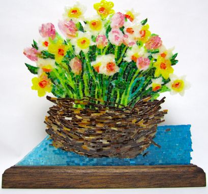 Custom Made Basket Of Daisies