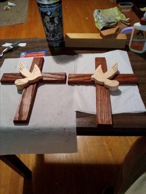Custom Made Hand Made Intarsia Crosses.