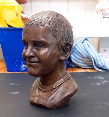 Custom Made Portrait Bust Of Little Boy