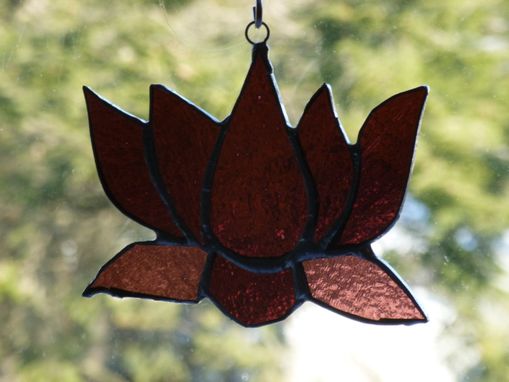 Custom Made Stained Glass Lotus Flower