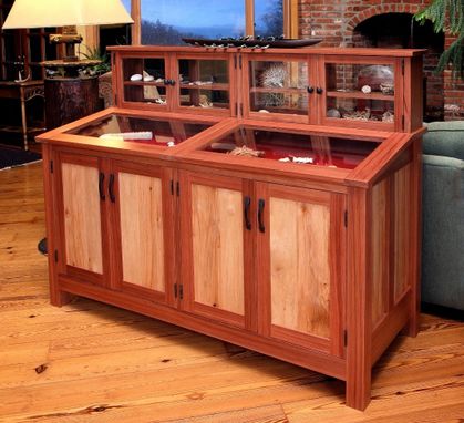 Custom Made Redwood Display Cabinet