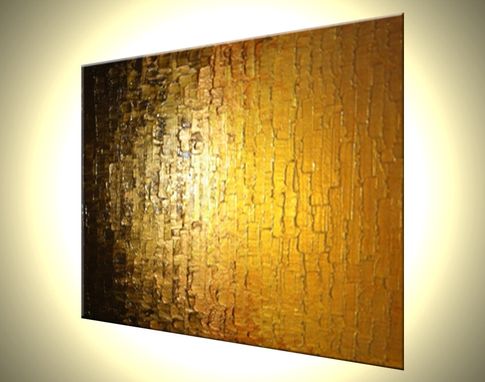 Custom Made Gold Bronze Impasto Palette Knife Original Abstract Metallic Contemporary Painting