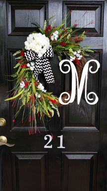 Custom Made Grapevine Floral Wreaths With Initials